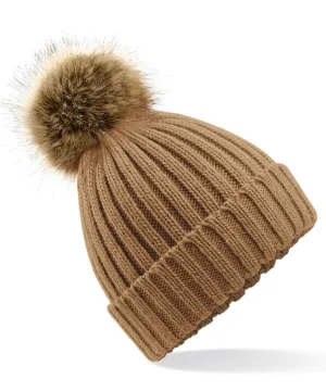 Biscuit - Fur pop pom chunky beanie