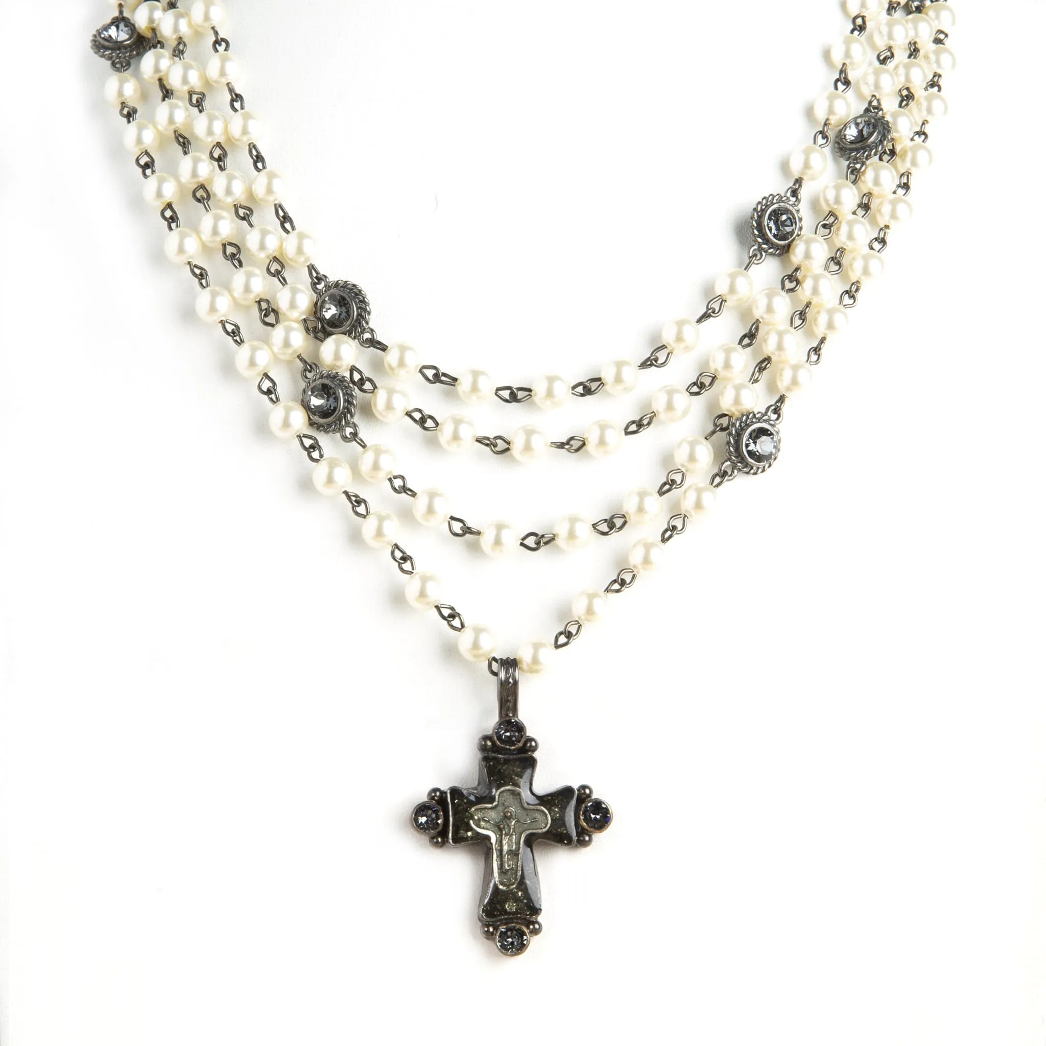 Magdalena - 6mm Pearl Cream with All Medallions