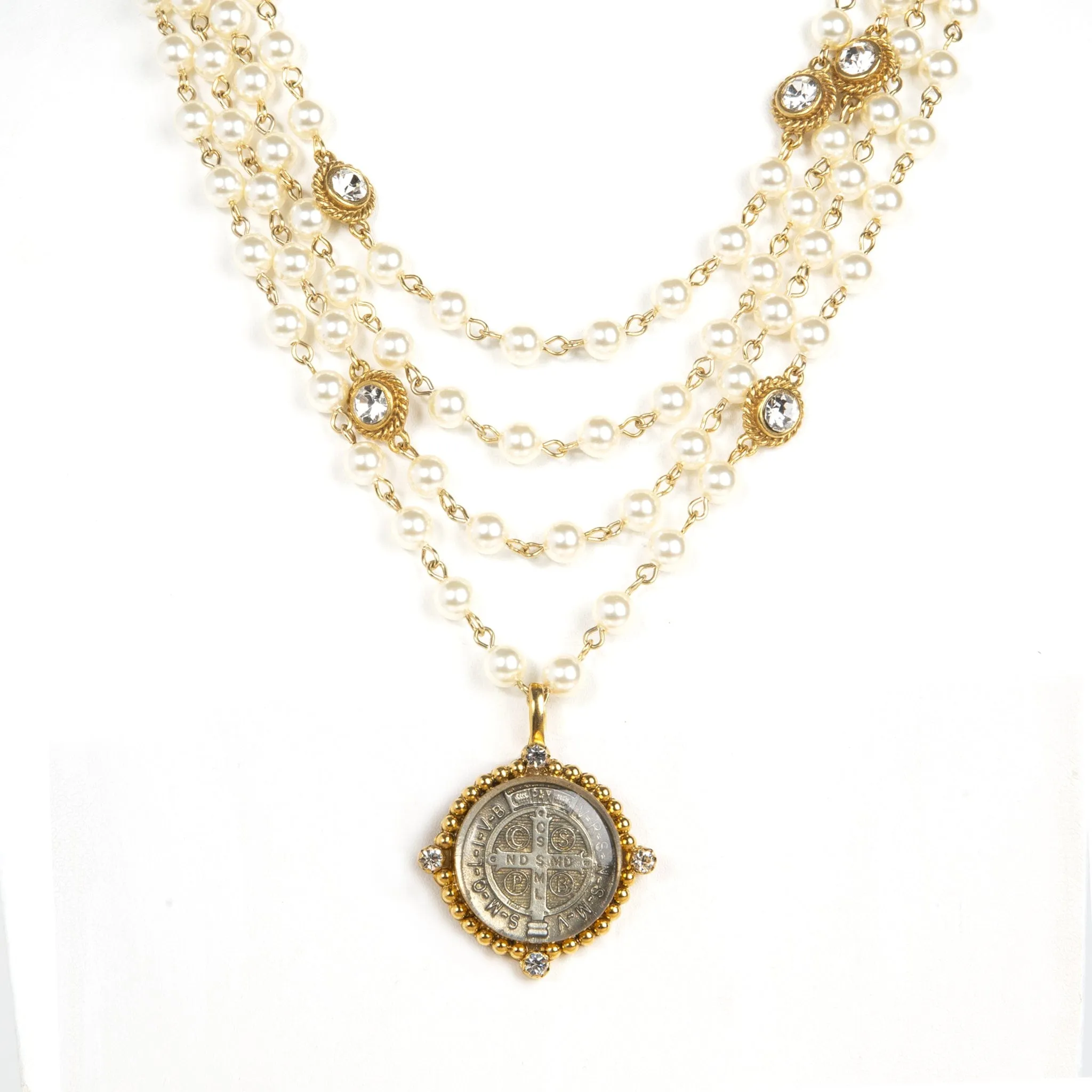 Magdalena - 6mm Pearl Cream with All Medallions