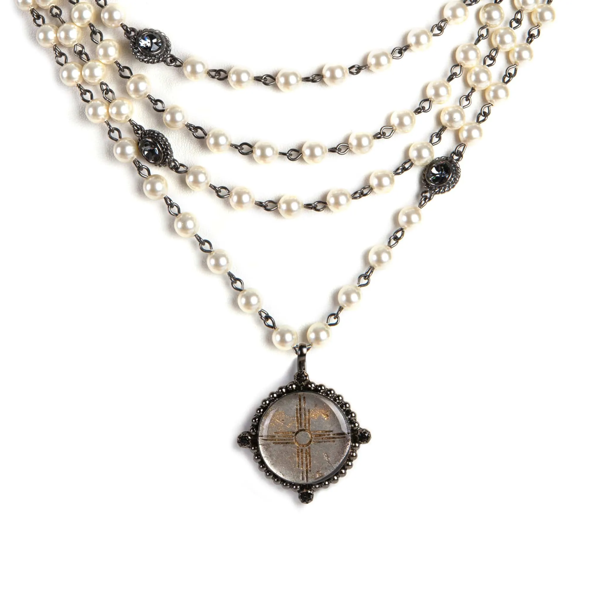 Magdalena - 6mm Pearl Cream with All Medallions