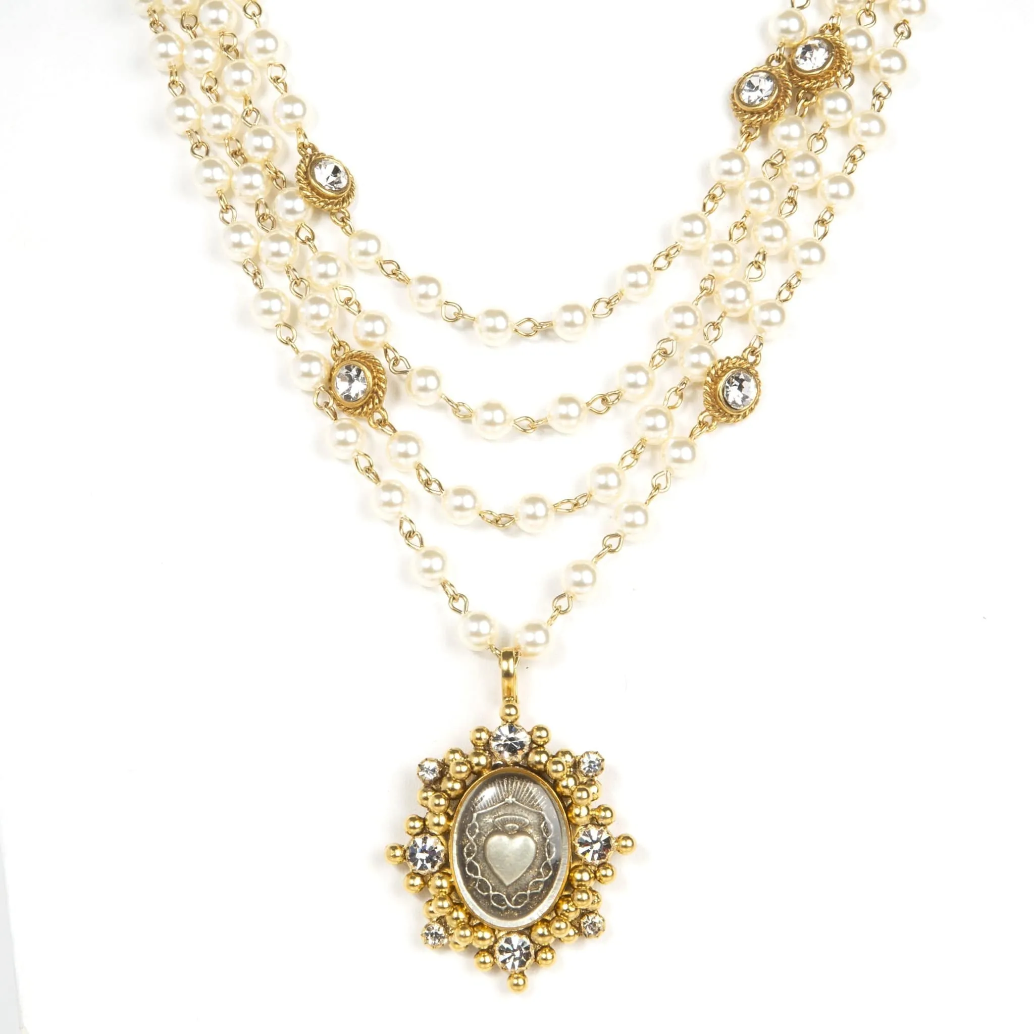 Magdalena - 6mm Pearl Cream with All Medallions