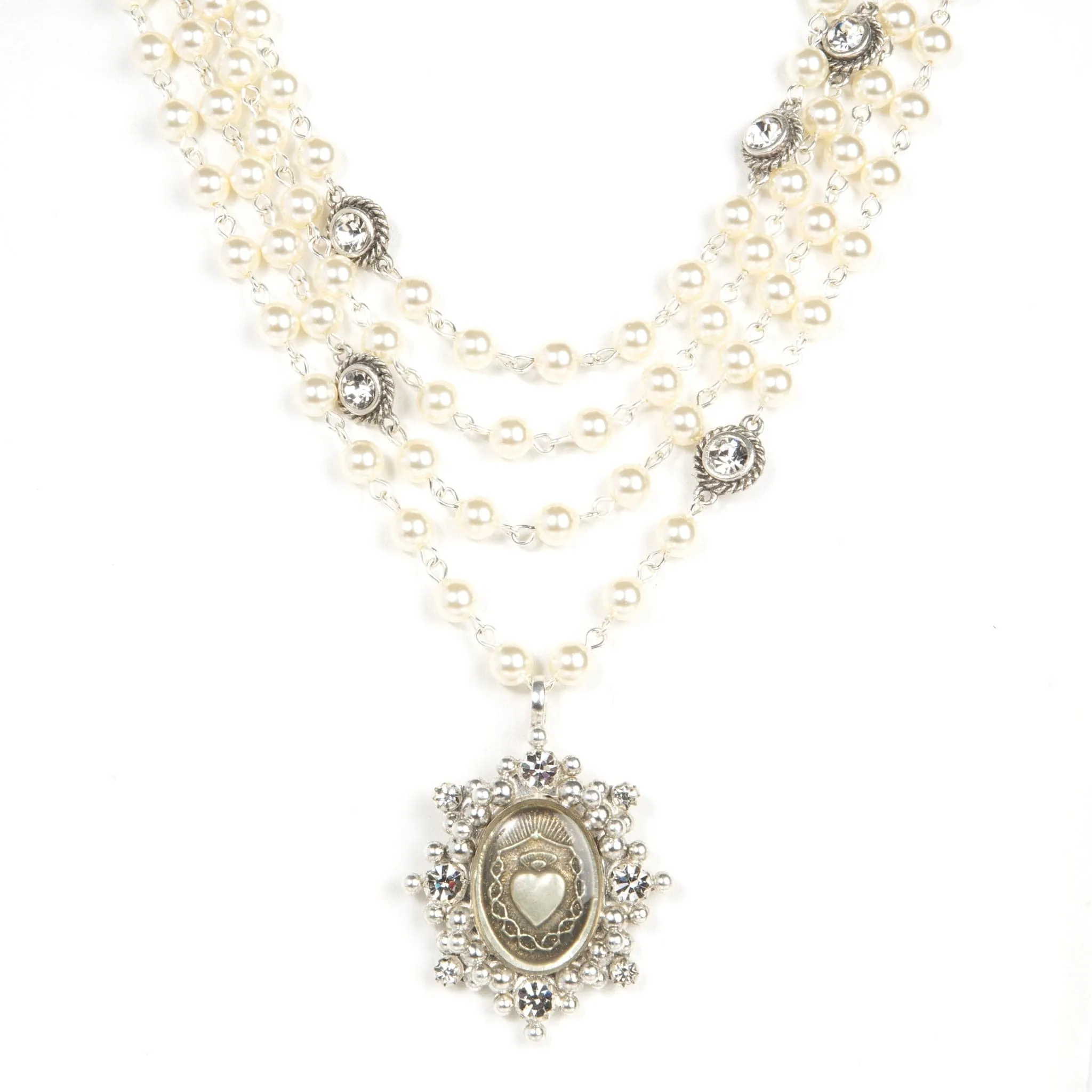 Magdalena - 6mm Pearl Cream with All Medallions