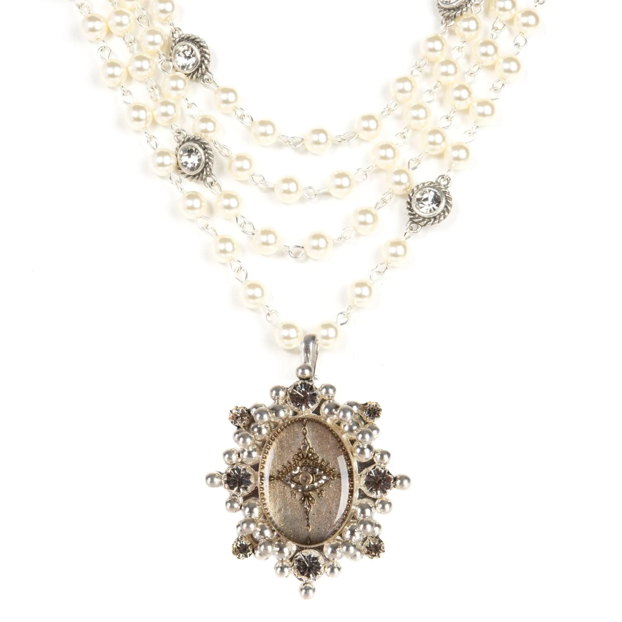 Magdalena - 6mm Pearl Cream with All Medallions