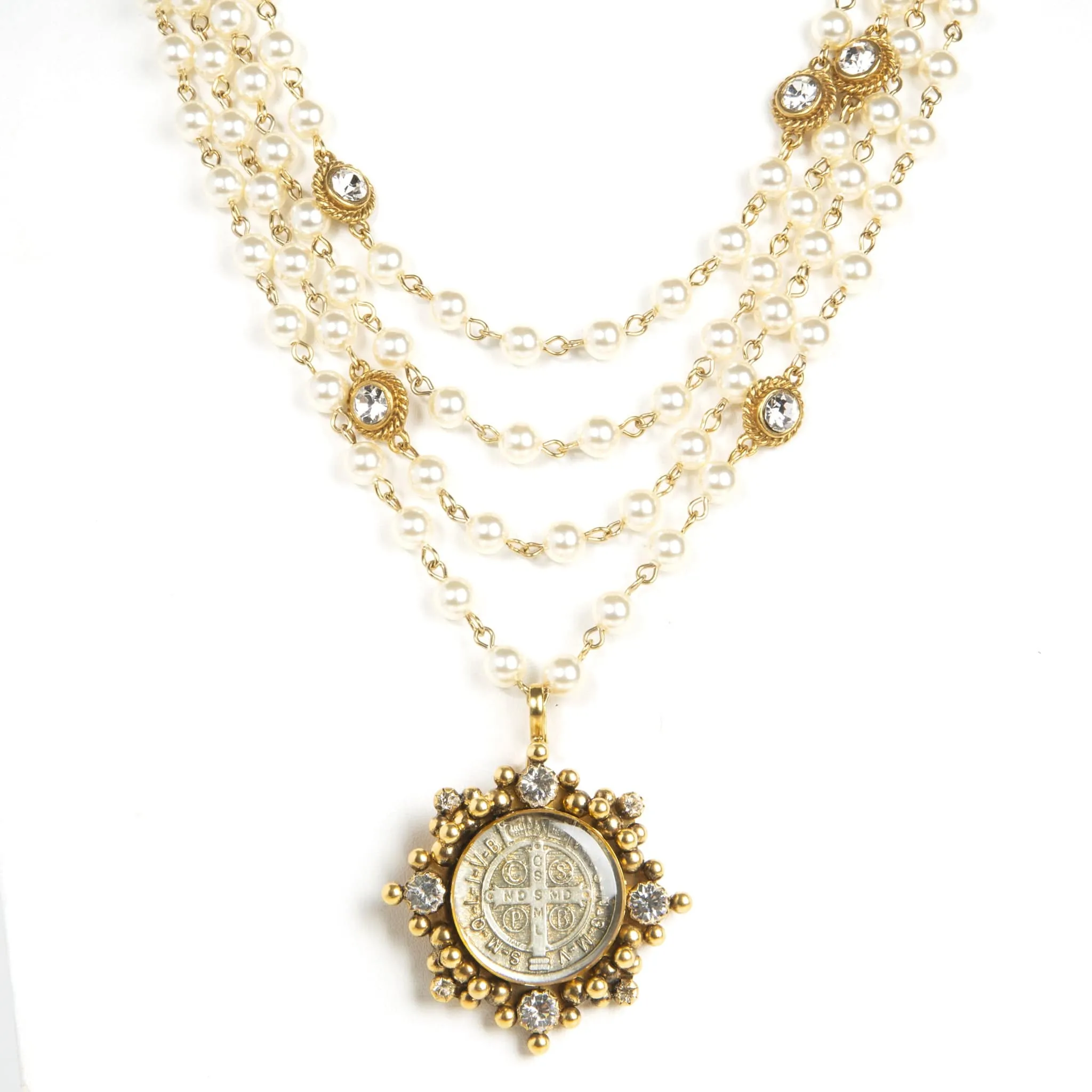 Magdalena - 6mm Pearl Cream with All Medallions