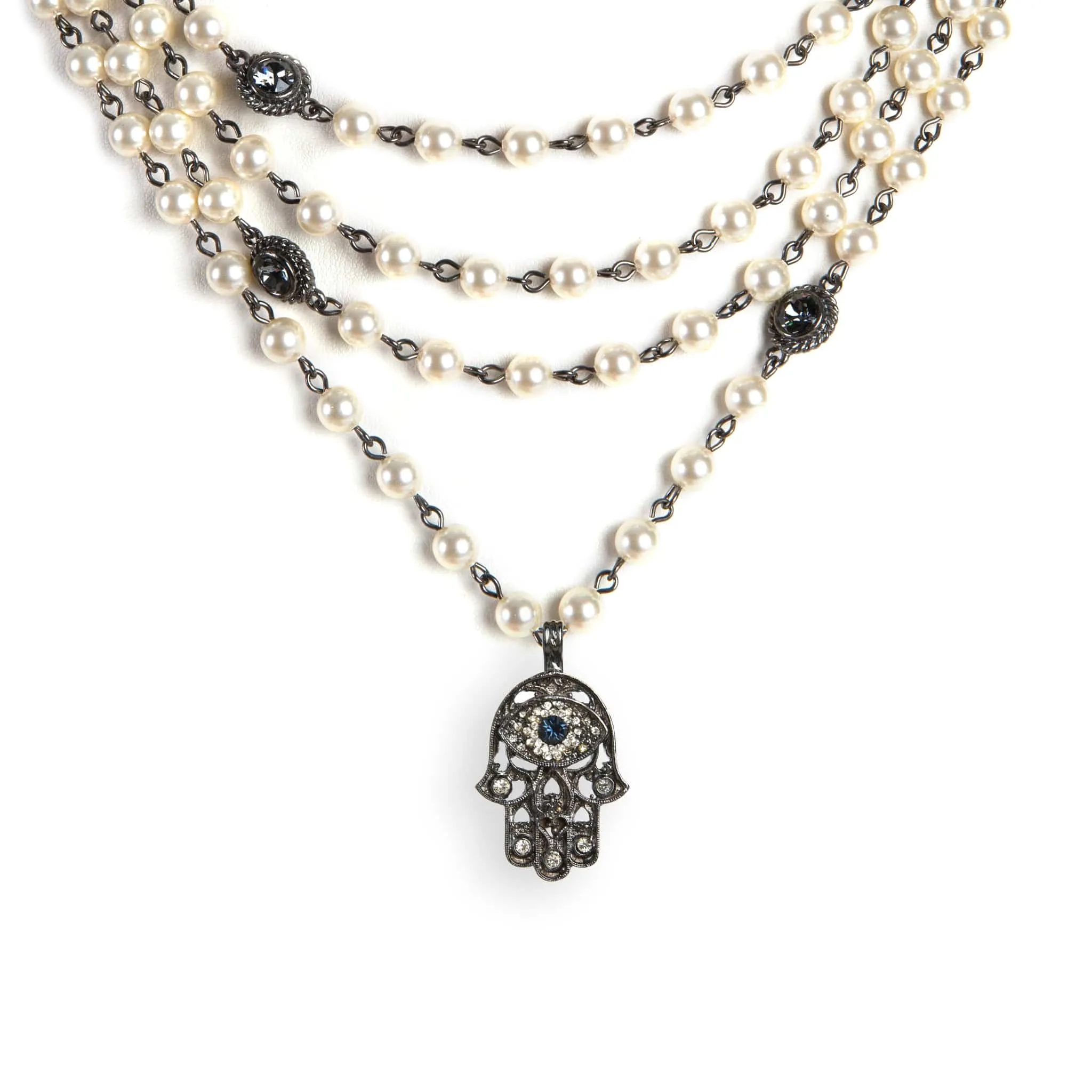 Magdalena - 6mm Pearl Cream with All Medallions