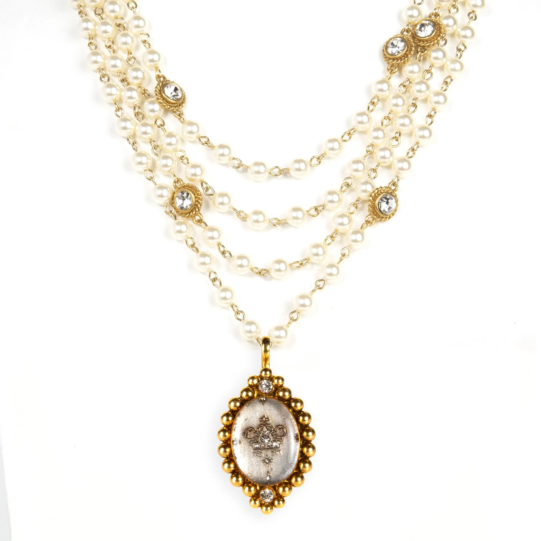 Magdalena - 6mm Pearl Cream with All Medallions