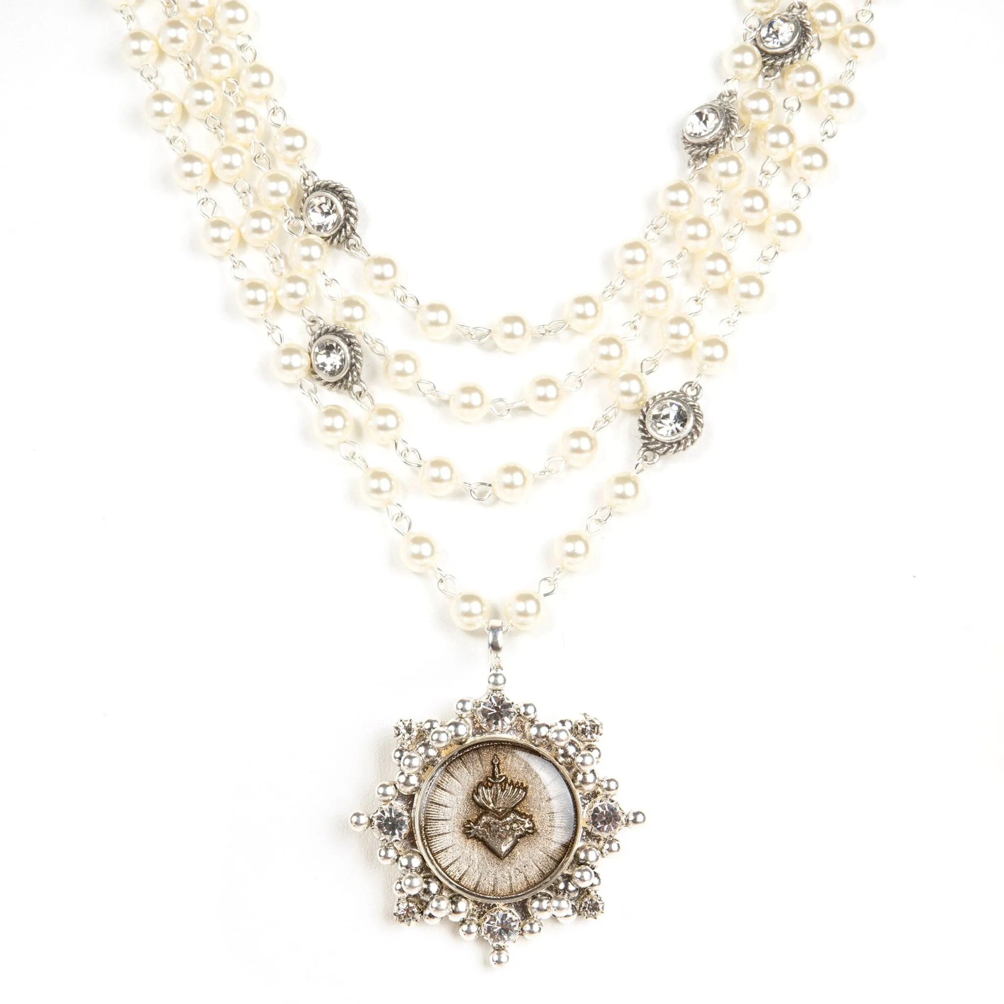 Magdalena - 6mm Pearl Cream with All Medallions