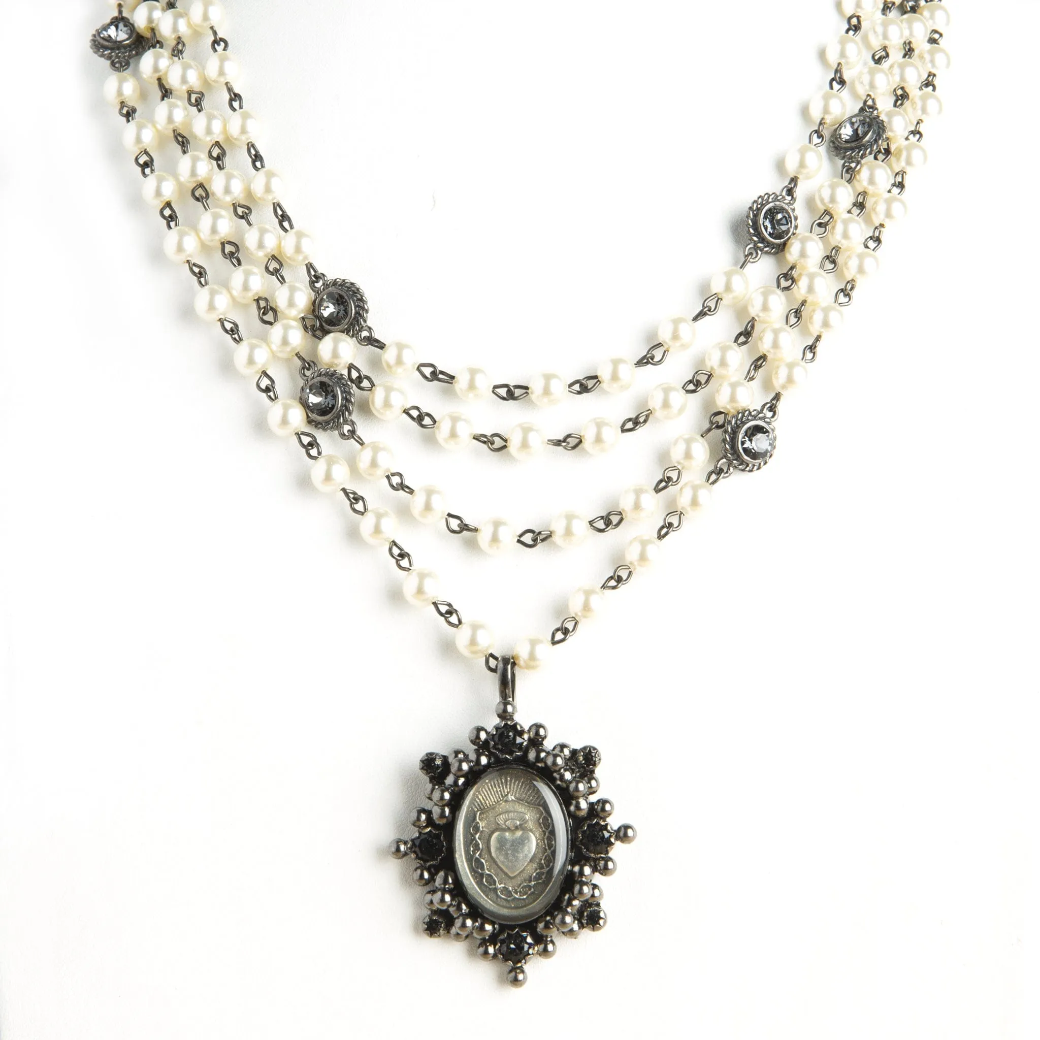 Magdalena - 6mm Pearl Cream with All Medallions