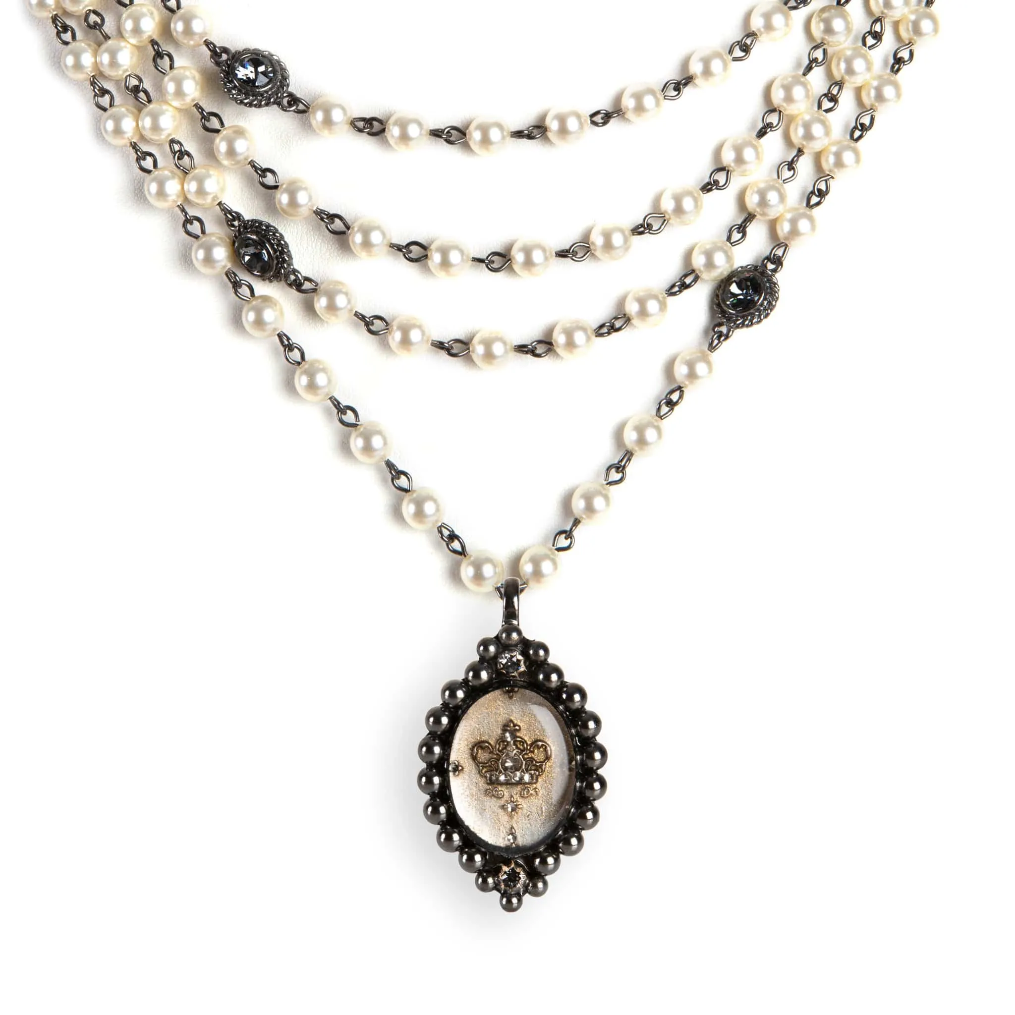 Magdalena - 6mm Pearl Cream with All Medallions