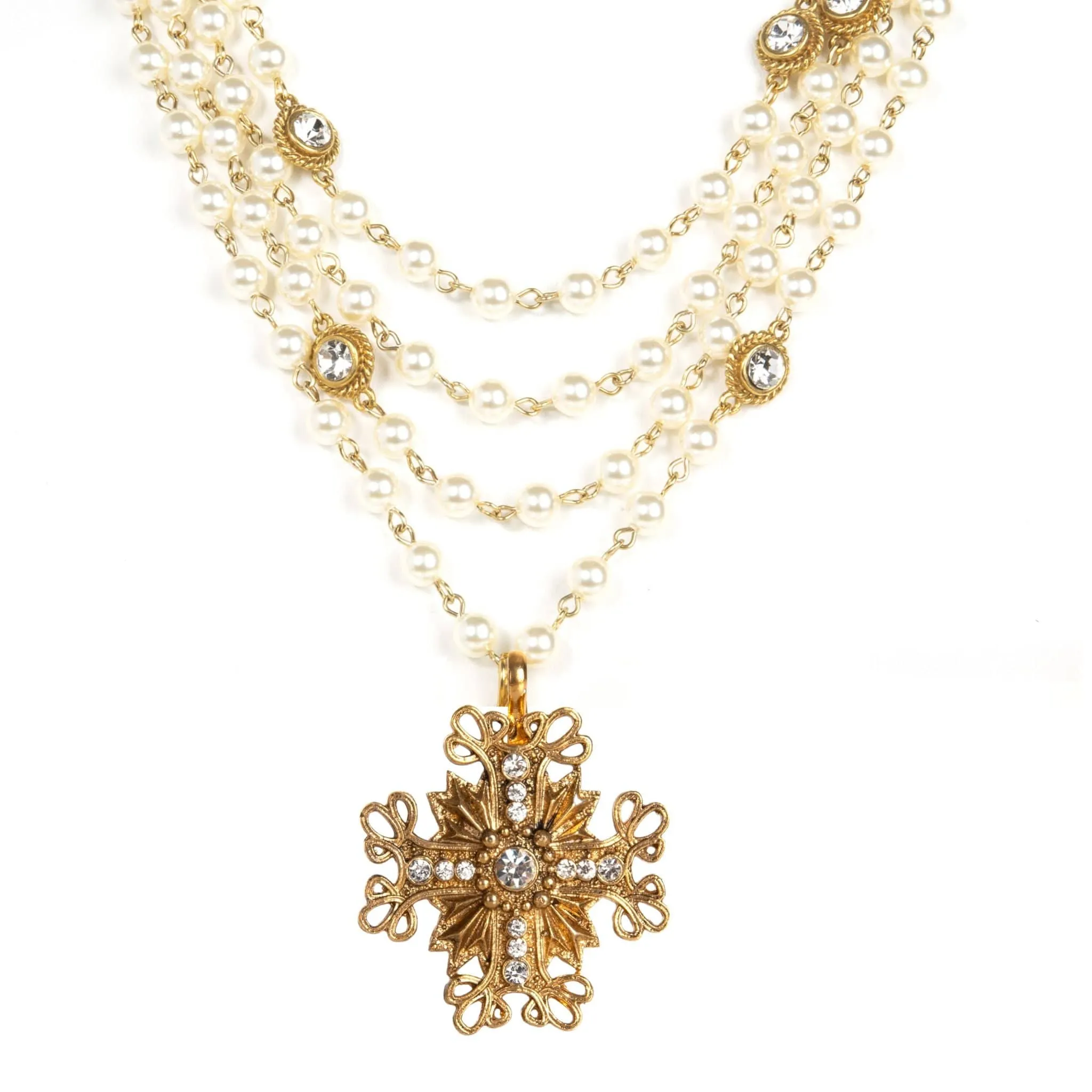 Magdalena - 6mm Pearl Cream with All Medallions