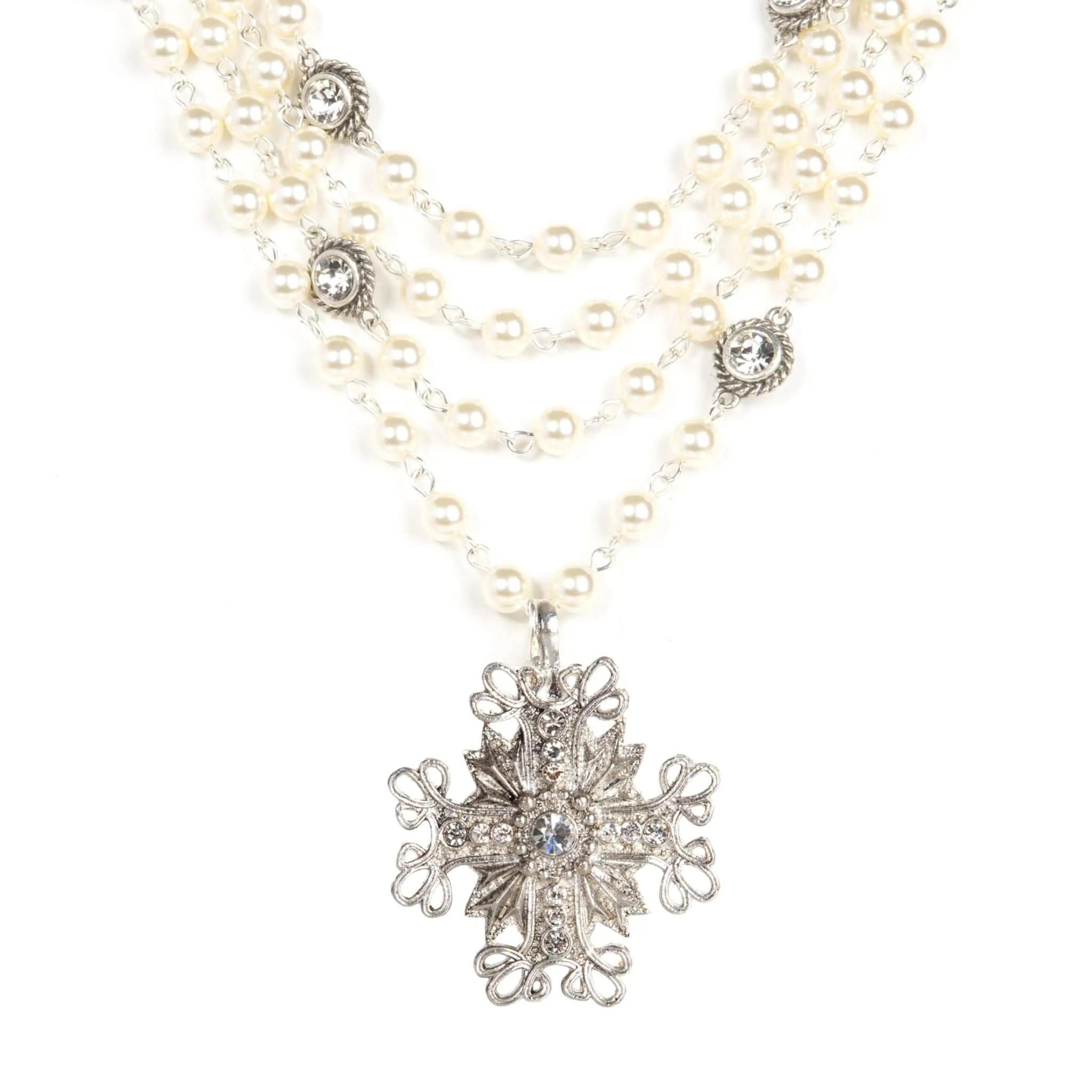 Magdalena - 6mm Pearl Cream with All Medallions