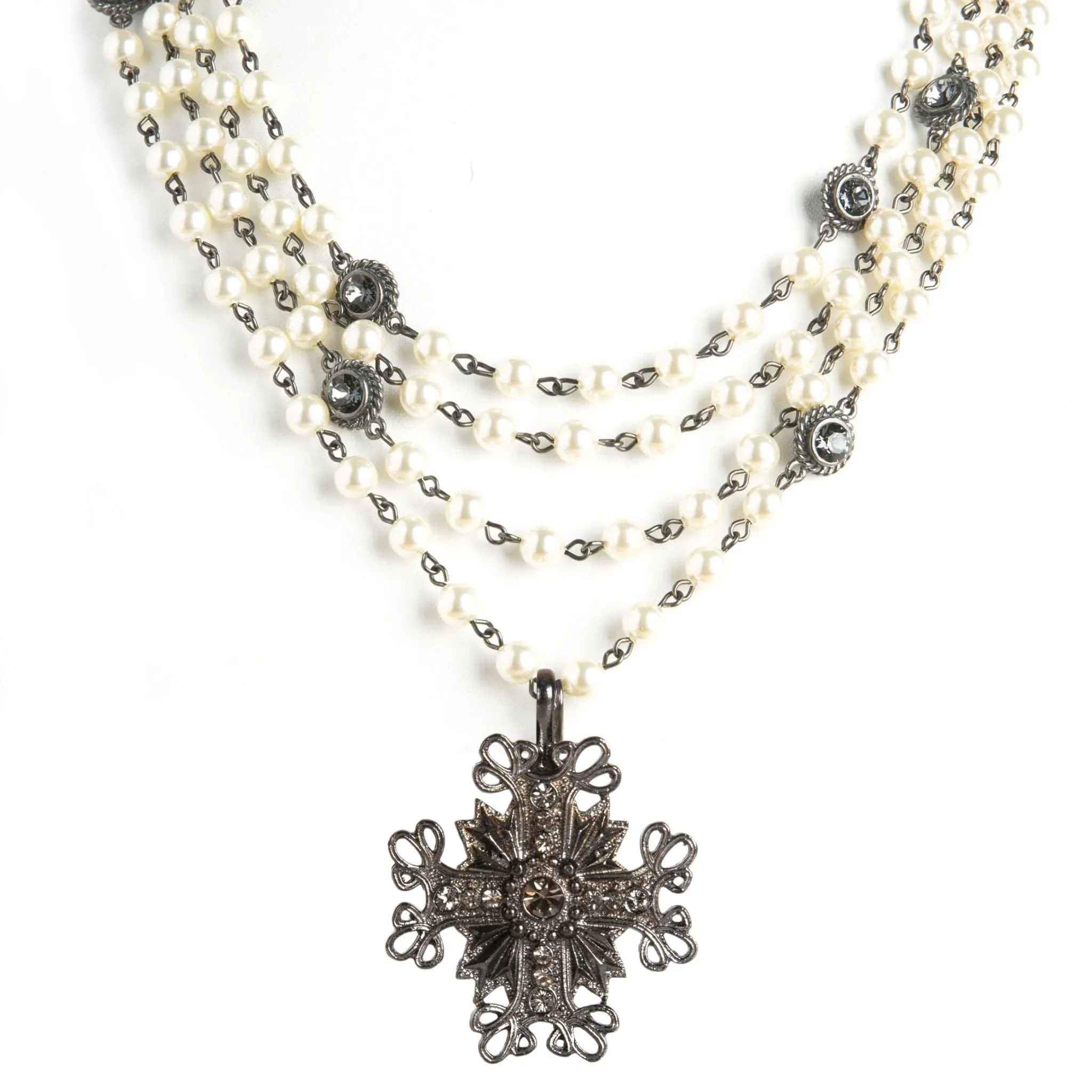 Magdalena - 6mm Pearl Cream with All Medallions