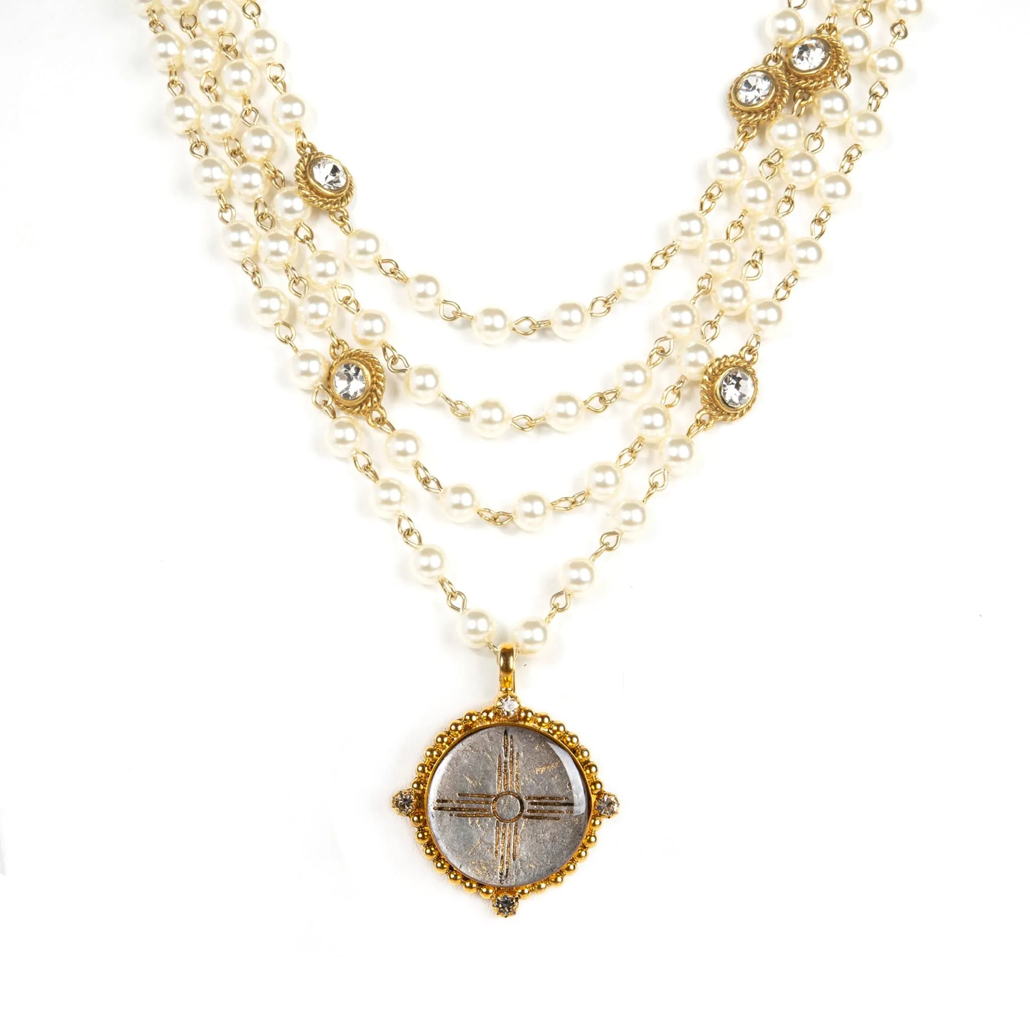 Magdalena - 6mm Pearl Cream with All Medallions