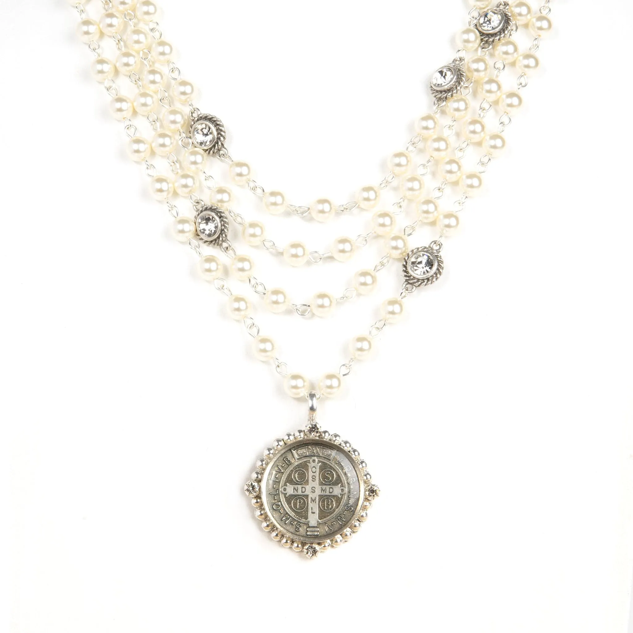 Magdalena - 6mm Pearl Cream with All Medallions
