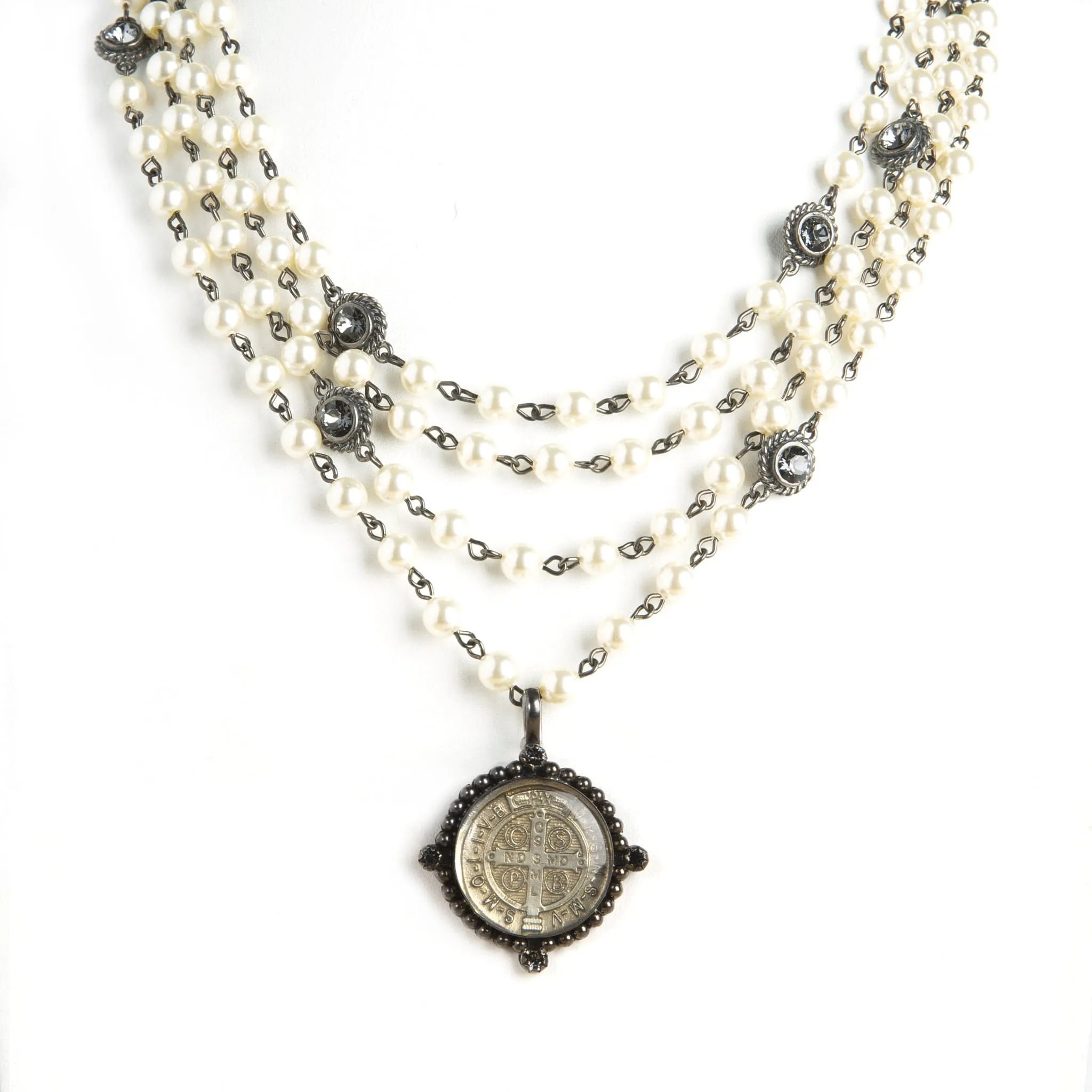 Magdalena - 6mm Pearl Cream with All Medallions