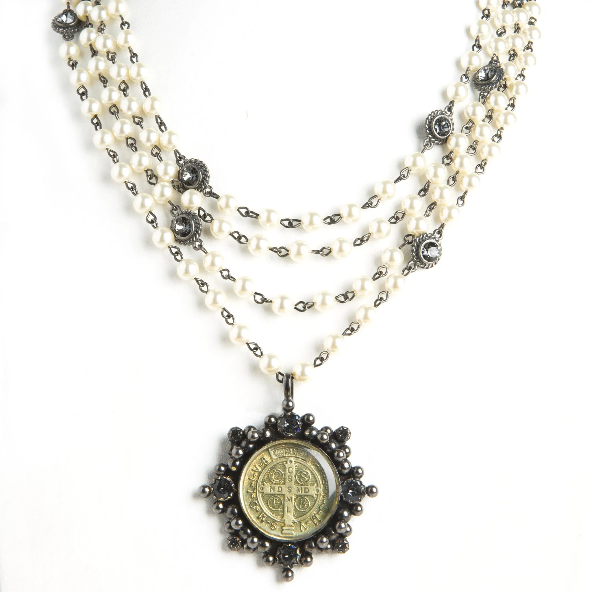 Magdalena - 6mm Pearl Cream with All Medallions
