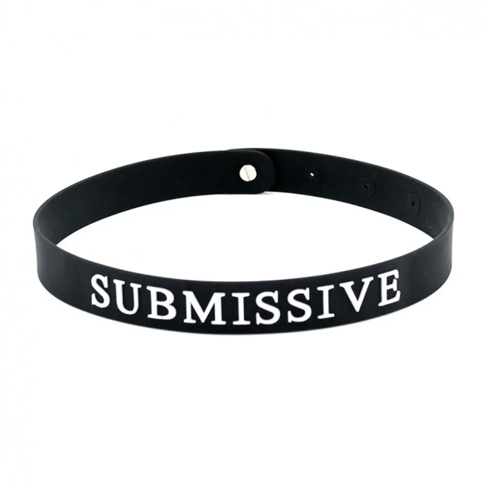 Silicone Submissive Collar Black