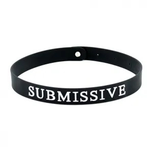 Silicone Submissive Collar Black